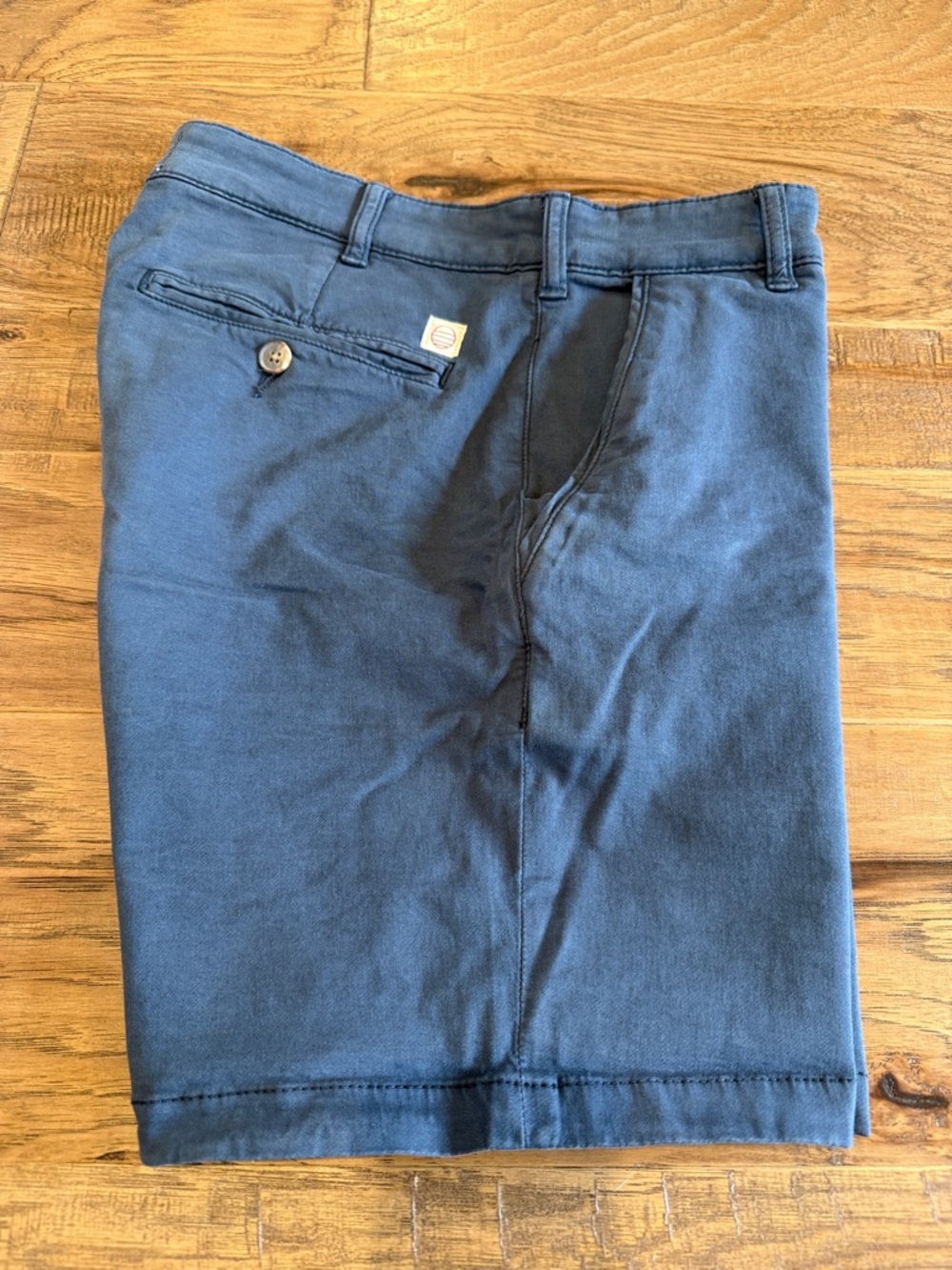 Marine Layer Navy Blue Flat Front Chino Shorts - Picture 6 of 7